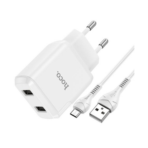 Hoco Victoria Dual Port Chargeur + Câble Micro USB